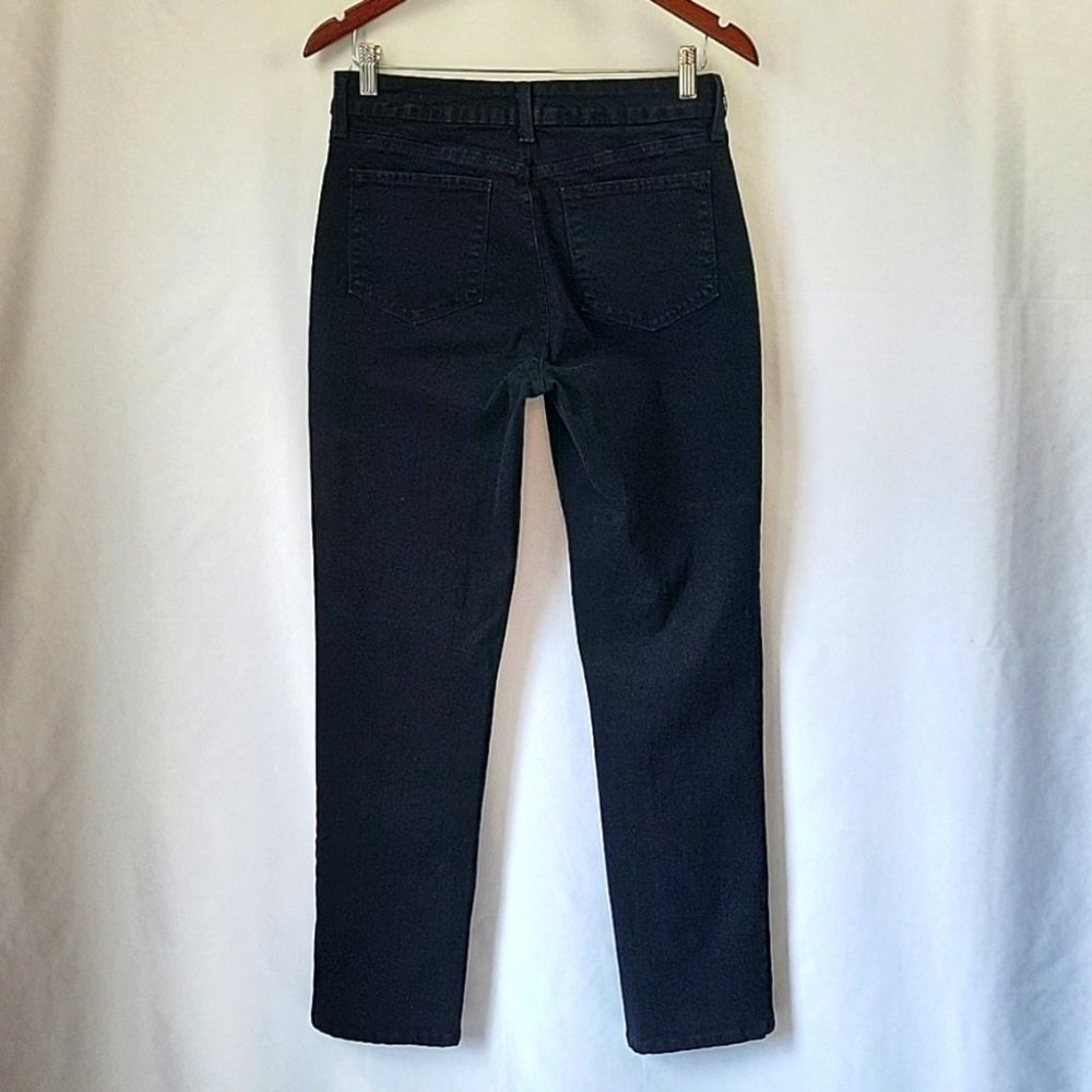 NYDJ Slim Straight Hi Rise Jeans Black Size 8